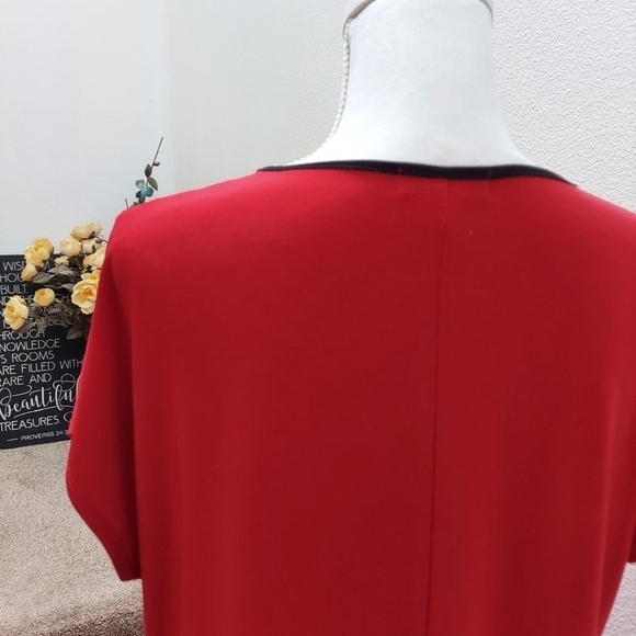 Ridge woman blouse Size Xl Red/black Hiding tummy. Formal.Casual Any season Gift - Picture 3 of 4